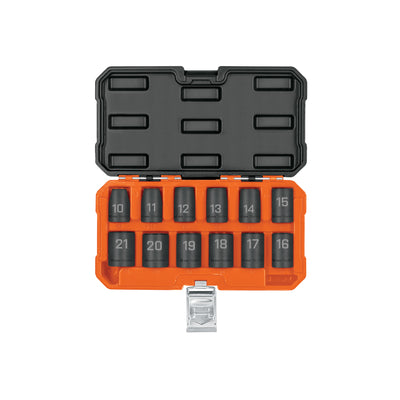 Juego 12 dados 1/2' impacto protección plástica 6p mm