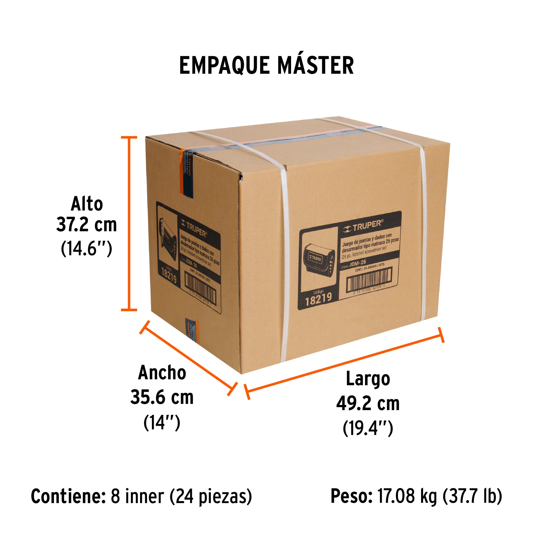 Juego de desarmador tipo matraca, 24 piezas