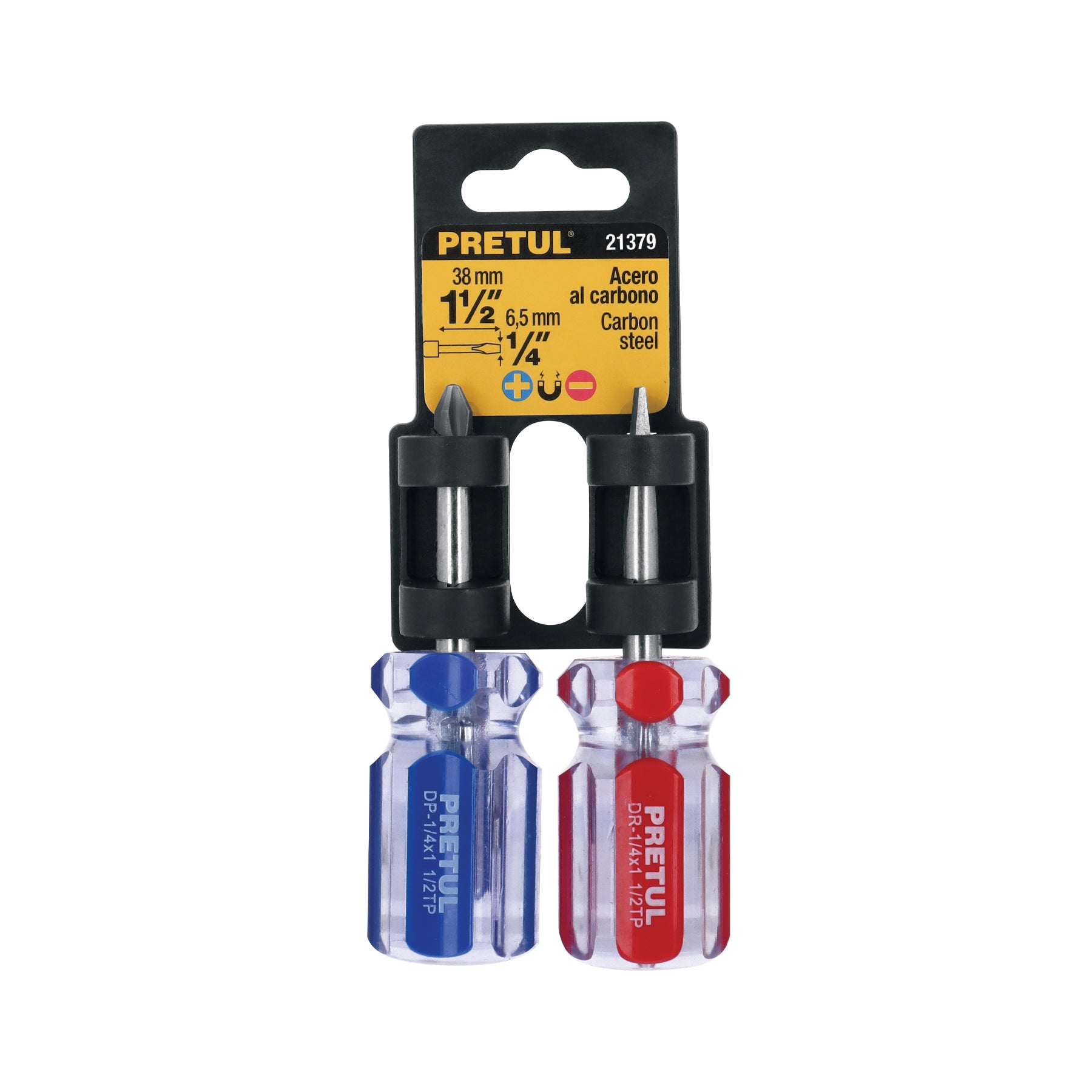 Juego desarmadores, tipo trompo, 2 piezas, pvc, pretul