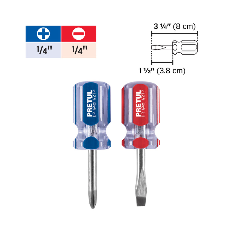 Juego desarmadores, tipo trompo, 2 piezas, pvc, pretul