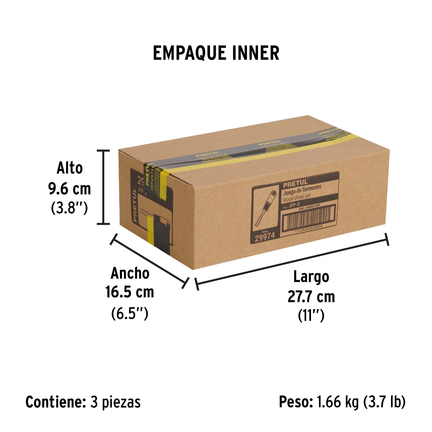 Juego de 3 Formones Pretul