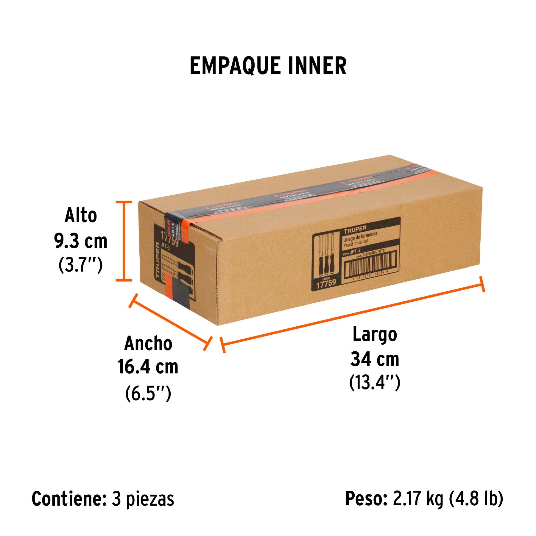 Juego de 3 Formones Truper