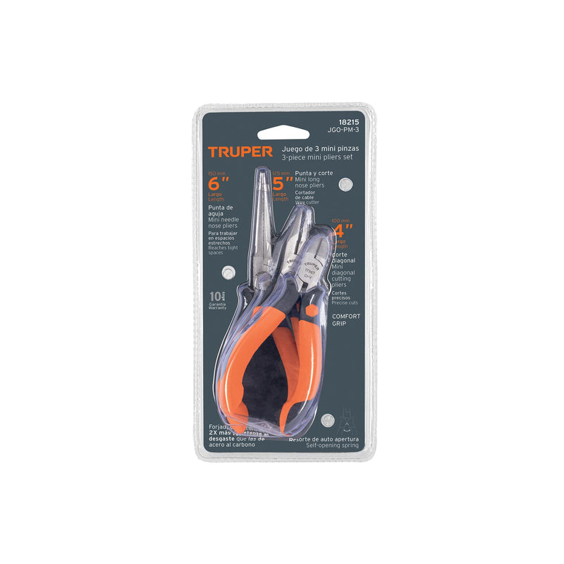 Juego pinzas miniaturas, 3 piezas