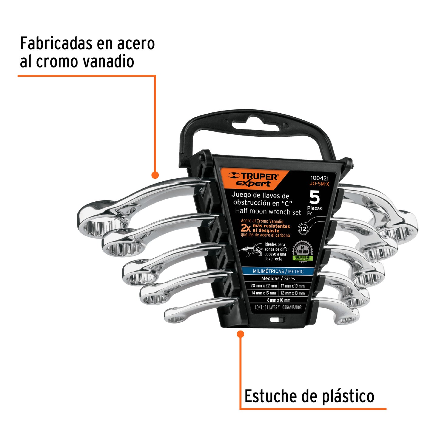 JUEGO DE 5 LLAVES DE OBSTRUCCION EN  C, mm