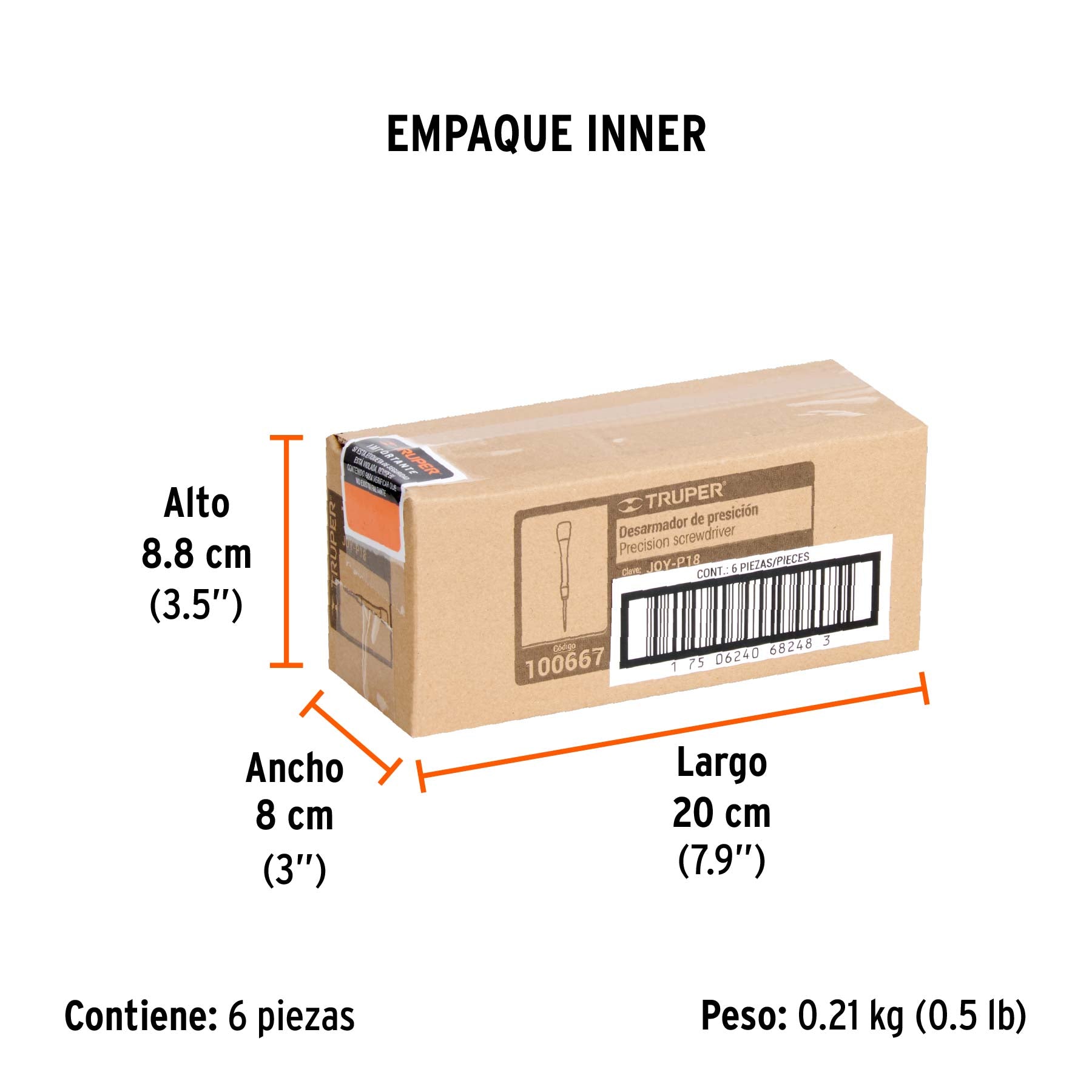 Desarmador de precisión plano de 1.8 mm