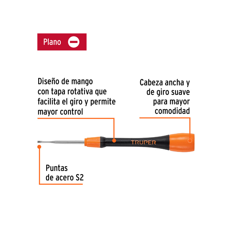 Desarmador de precisión plano de 1.8 mm