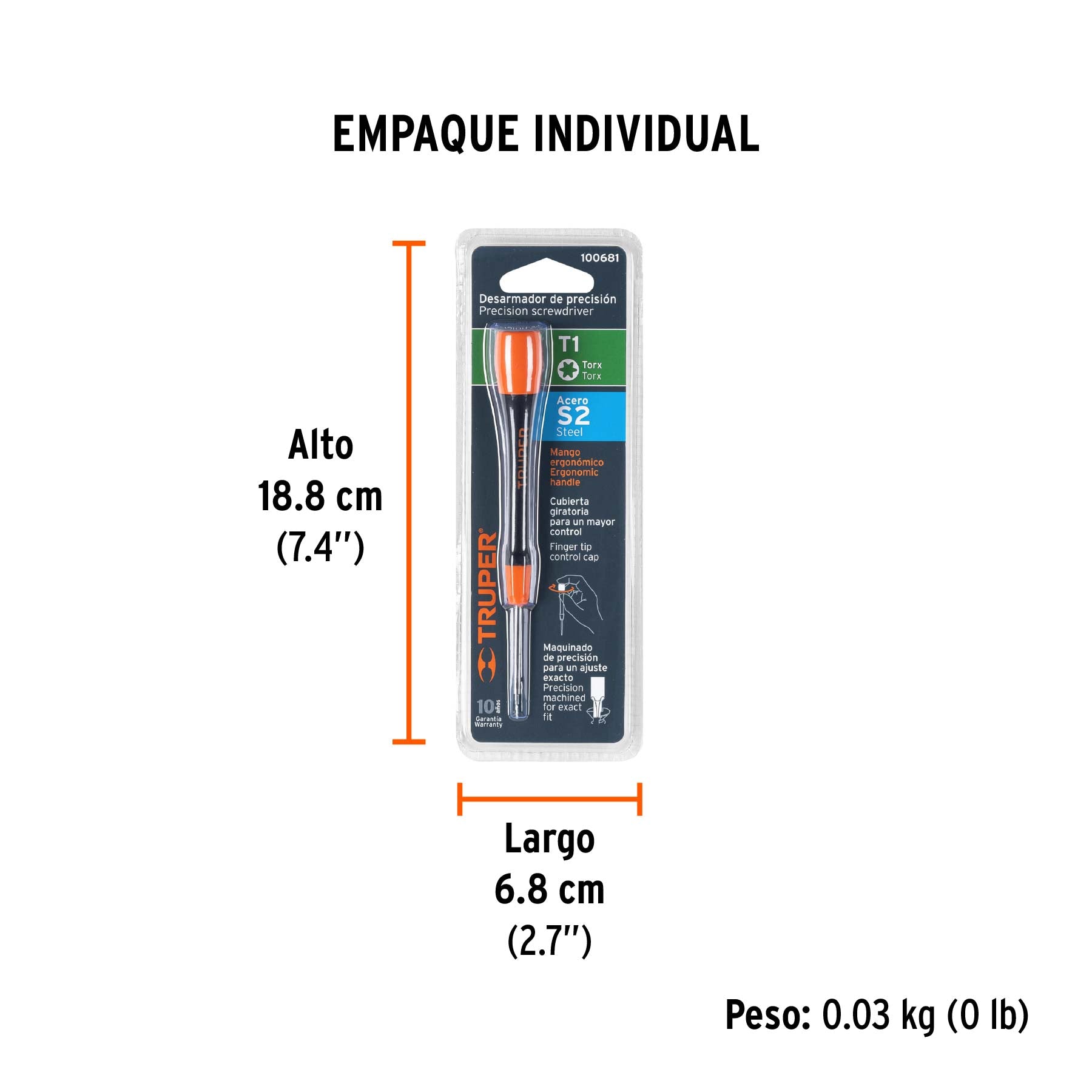 Desarmador de precisión torx T1