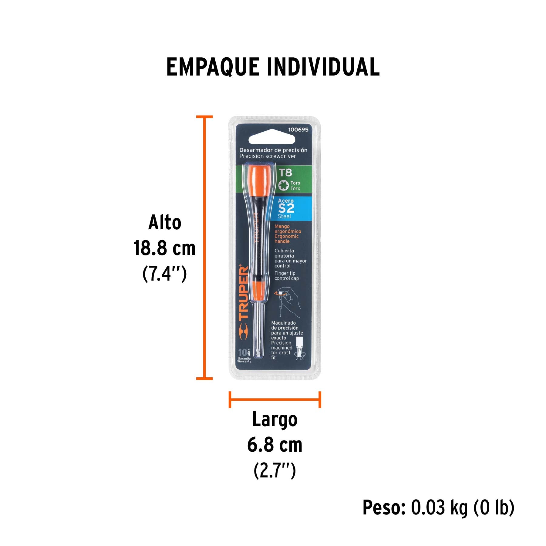 Desarmador de precisión torx T8