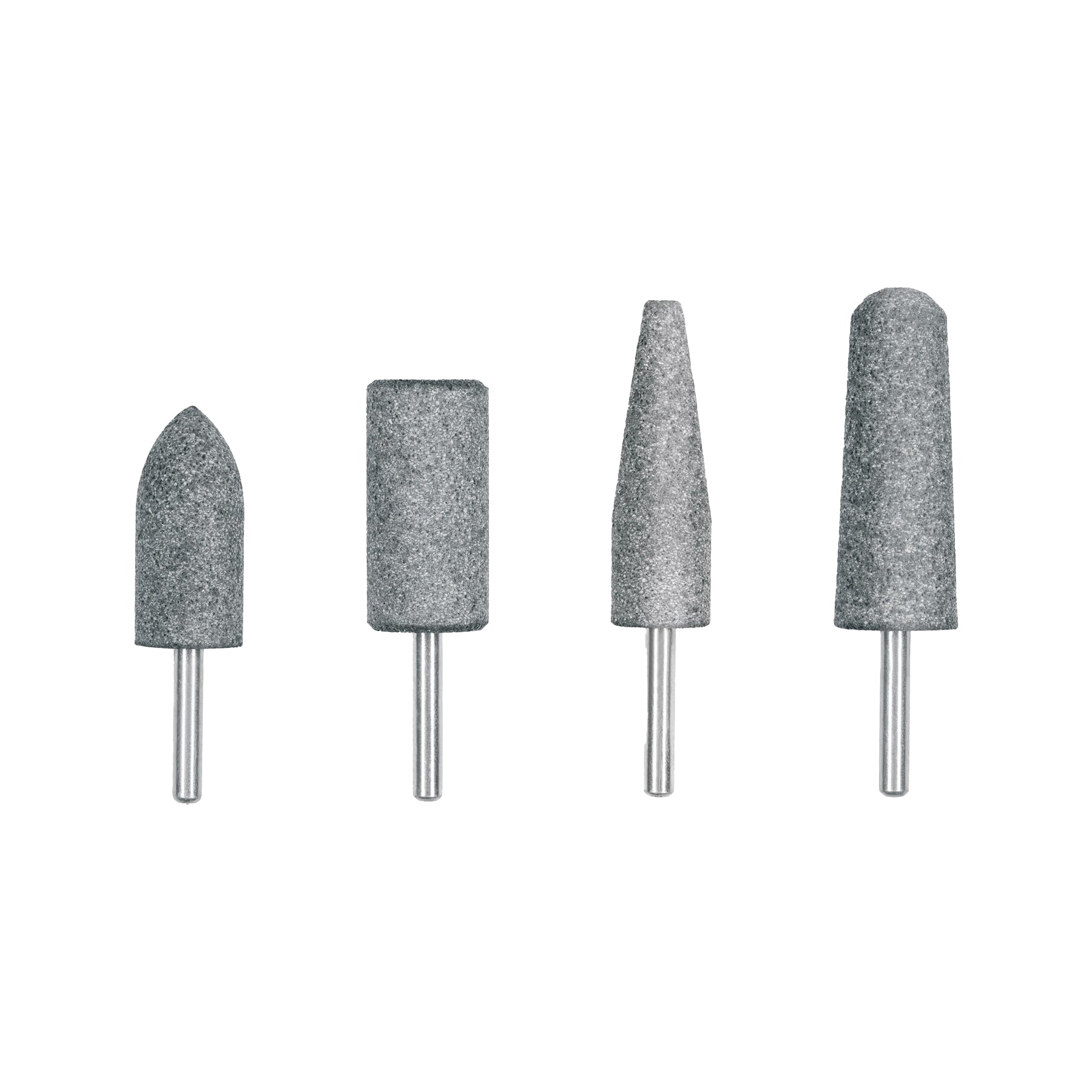 Juego de 4 piedras montadas zanco 1/4', acero inoxidable