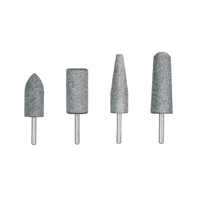 Juego de 4 piedras montadas zanco 1/4", acero inoxidable