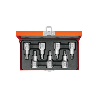 Juego dados punta torx, cuadro 1/2", 7 piezas