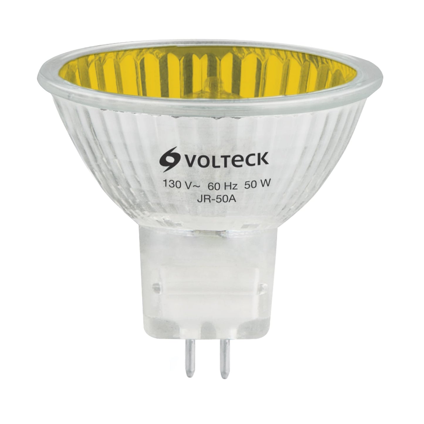 Foco de halógeno tipo JR, 50 w, amarillo, Volteck