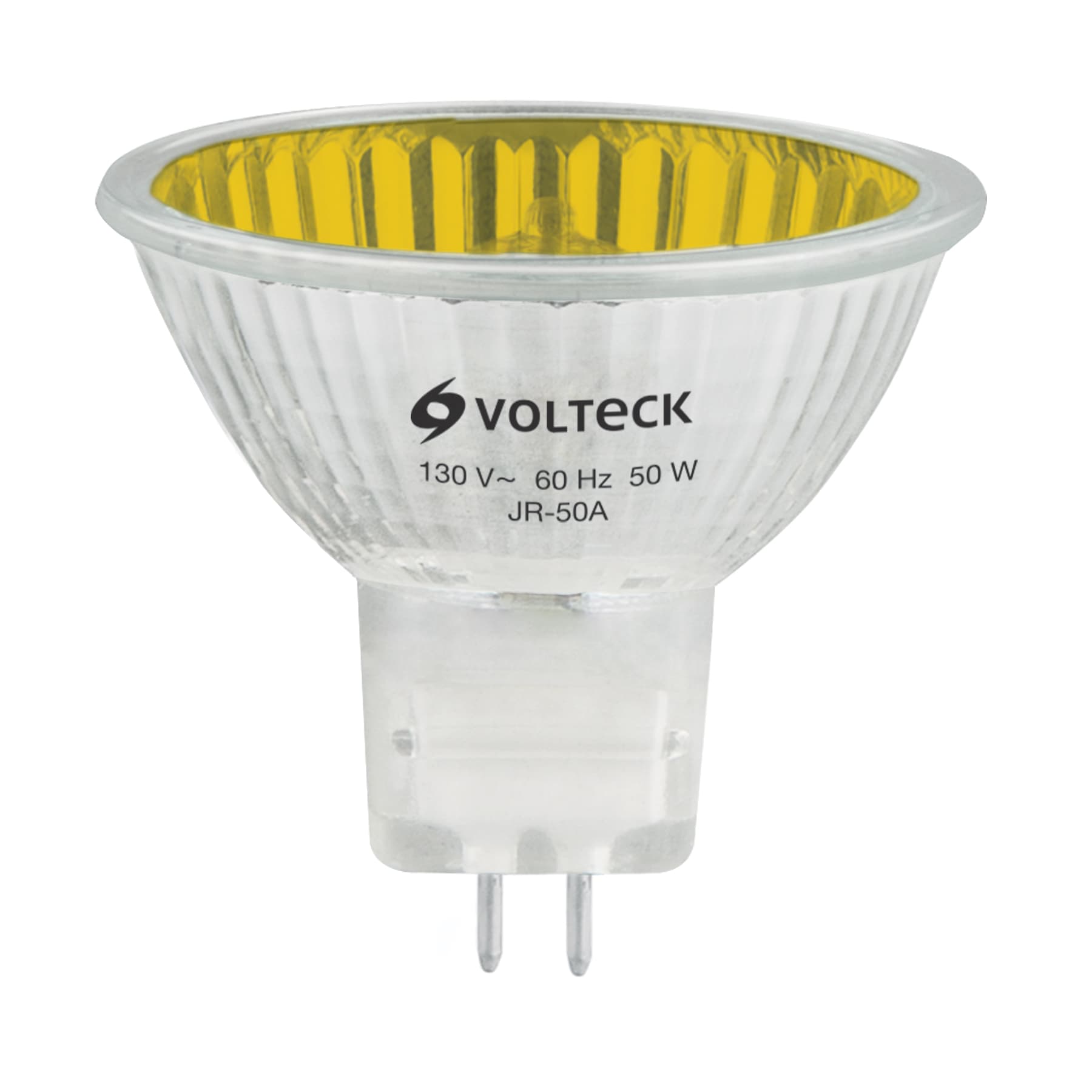 Foco de halógeno tipo JR, 50 w, amarillo, Volteck