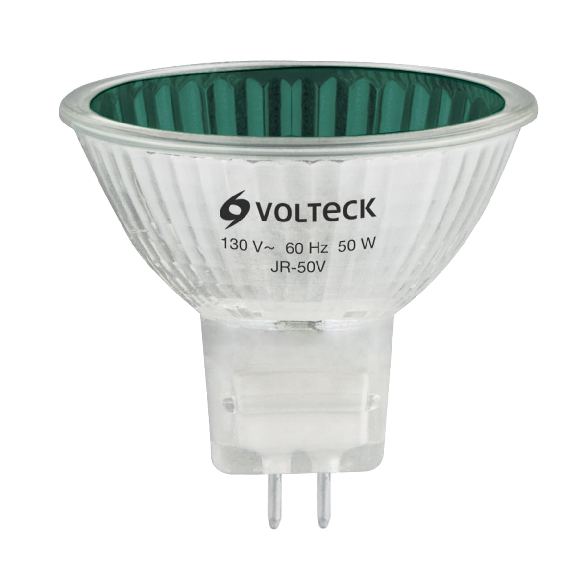 Foco de halógeno tipo JR, 50 w, verde, Volteck