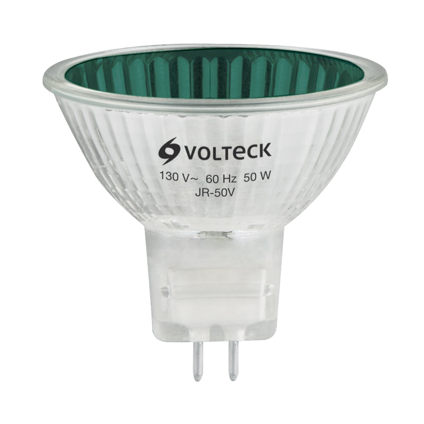 Foco de halógeno tipo JR, 50 w, verde, Volteck
