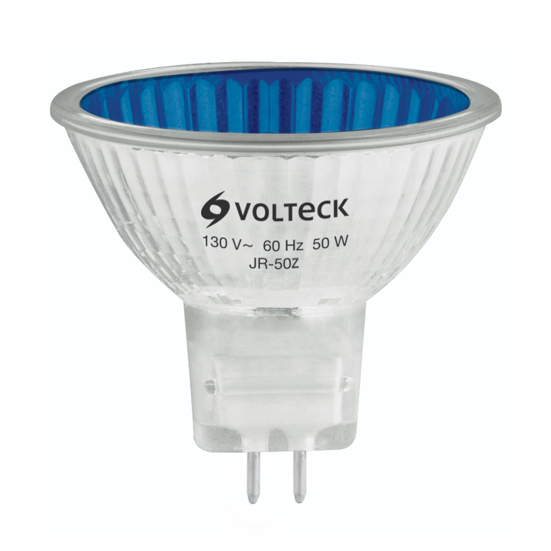 Foco de halógeno tipo JR, 50 w, azul, Volteck