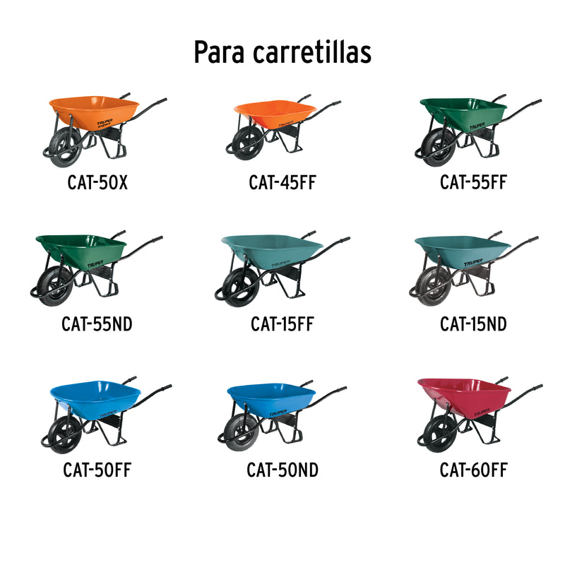 Juego tornillería con chumaceras y ejes p/carretillas Truper