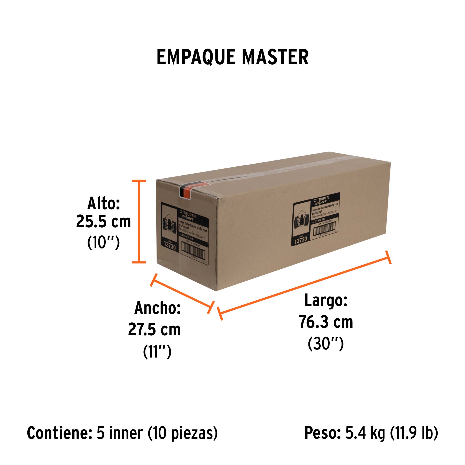 Kit respirador profesional con cartuchos multigas