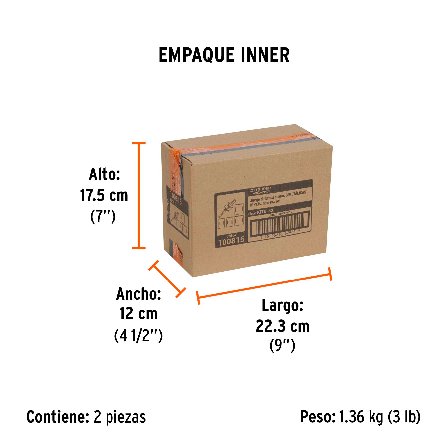Juego de 5 brocasierras bimetálicas, Truper Expert