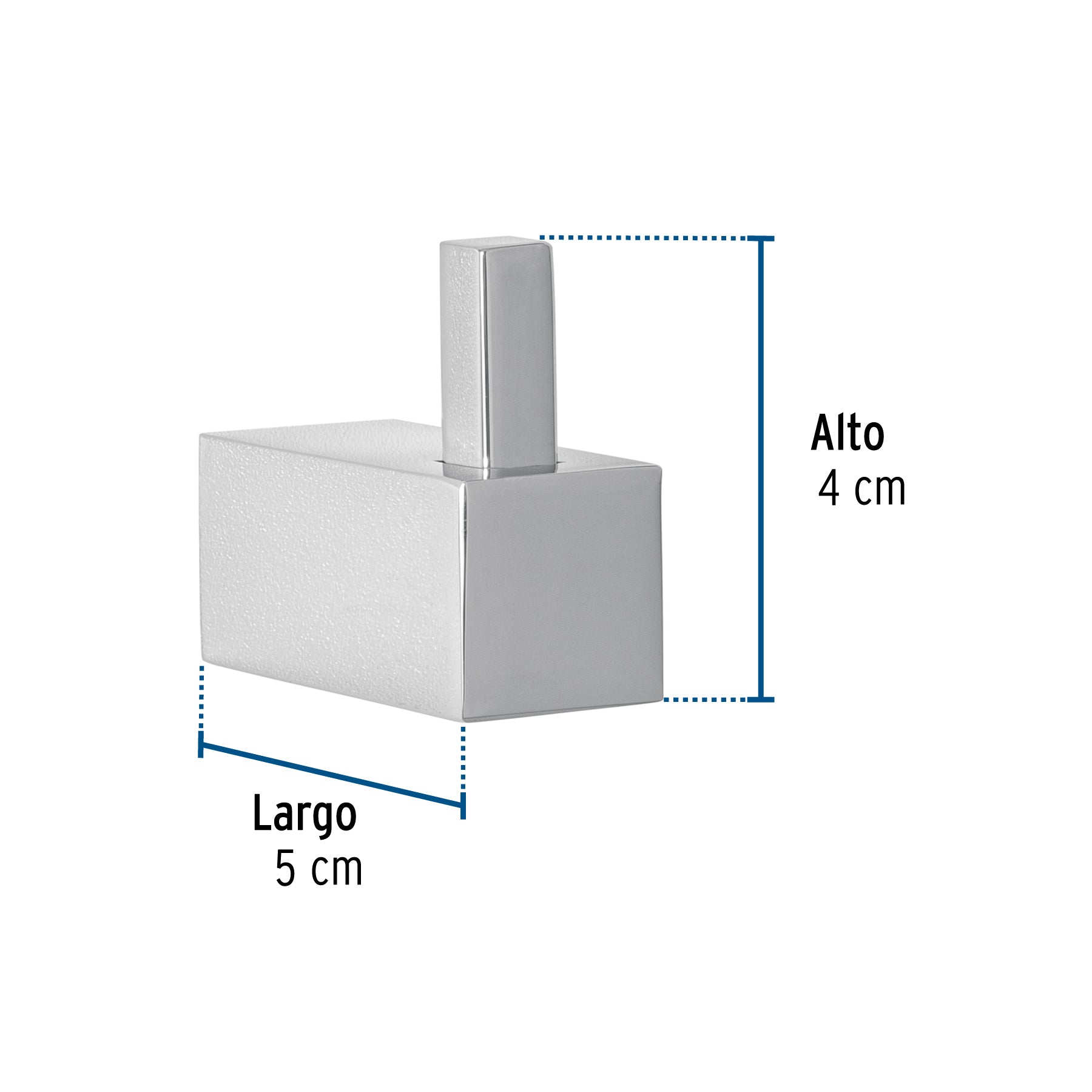 Gancho sencillo para toallas, cromo, FOSET KUBO
