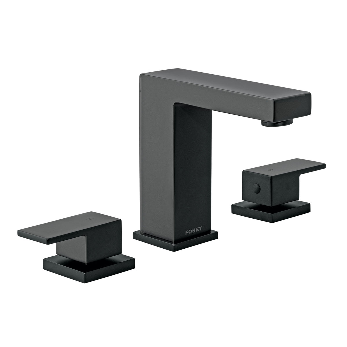 Mezcladora para lavabo taladros separados, negro, FOSET KUBO