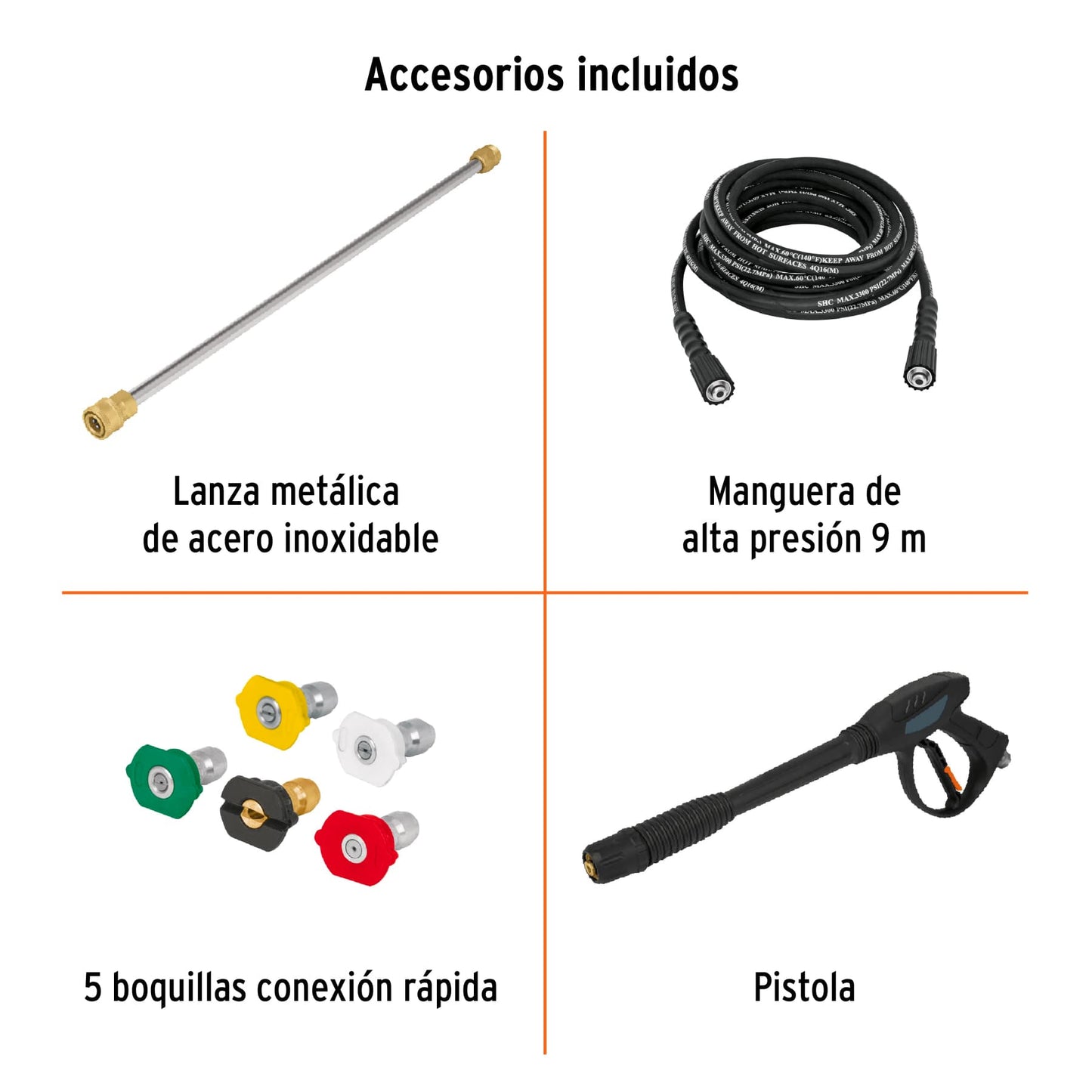 Hidrolavadora con motor a gasolina, 3,300 PSI