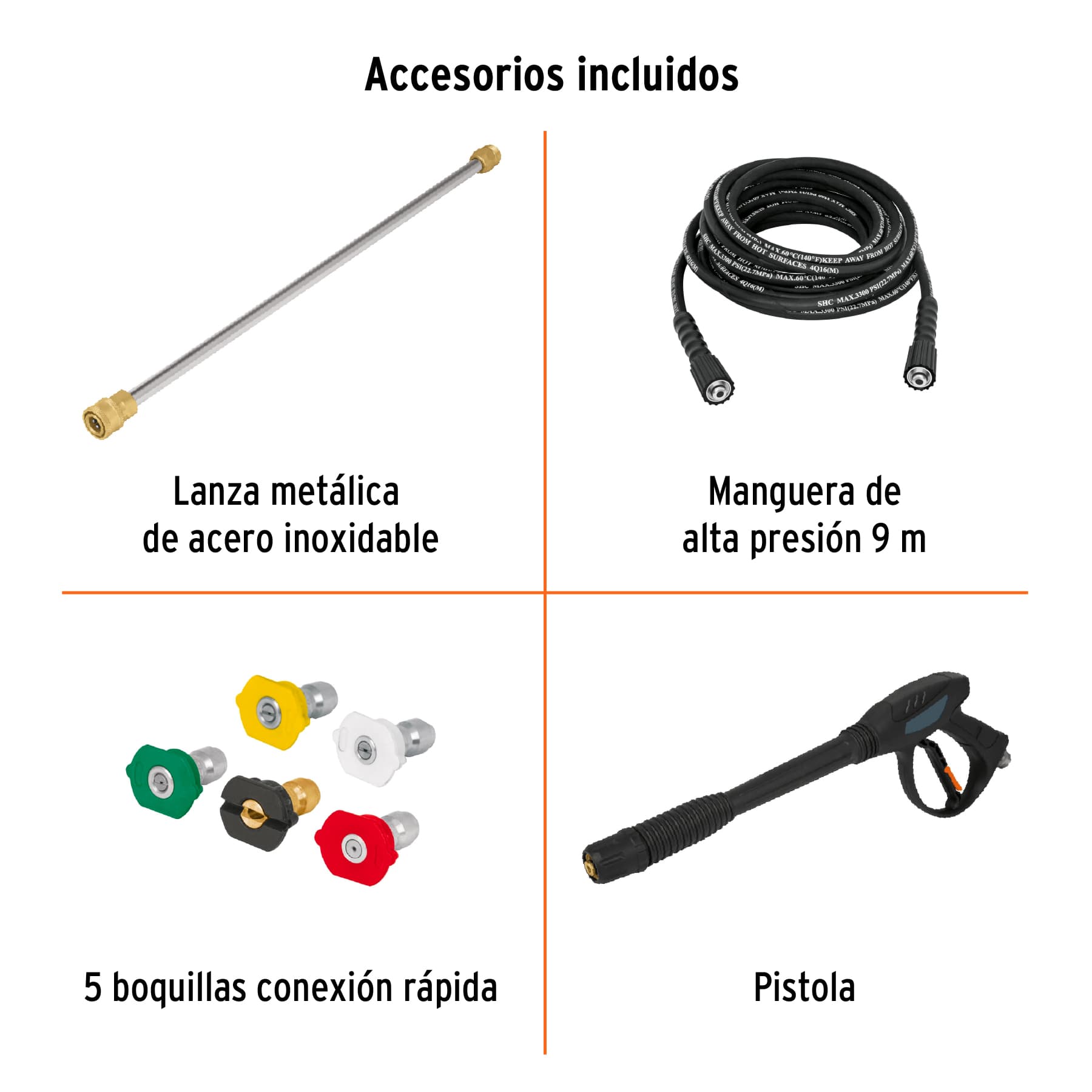 Hidrolavadora con motor a gasolina, 3,300 PSI