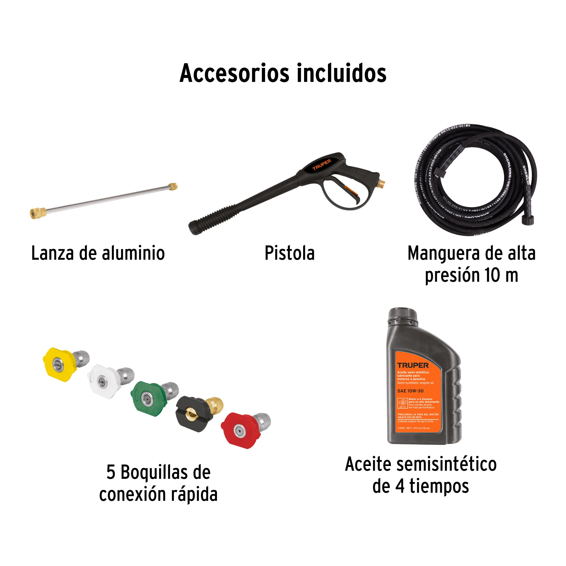 Hidrolavadora con motor a gasolina, 3,300 PSI, TRUPER
