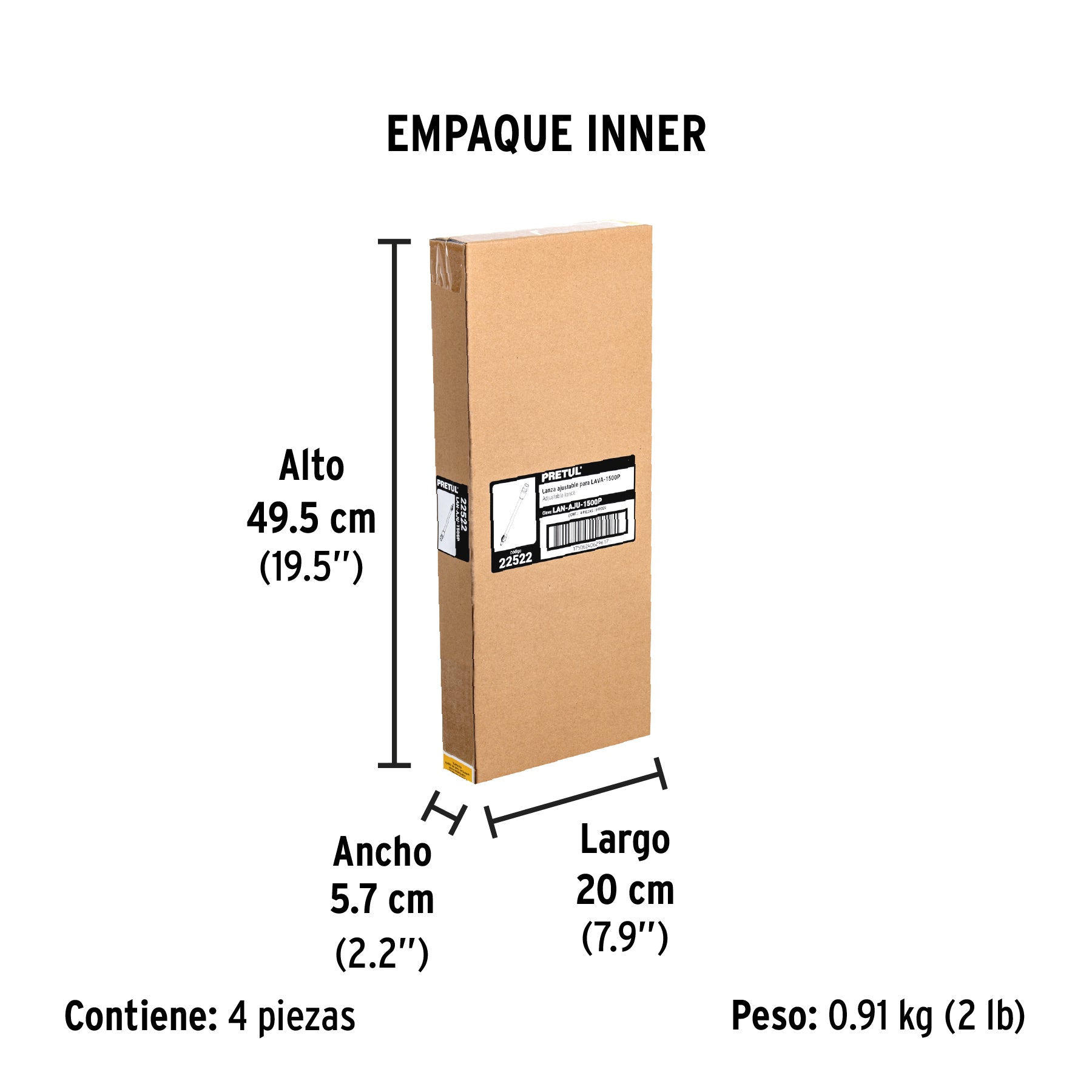 Lanza Ajustable para LAVA-1500P