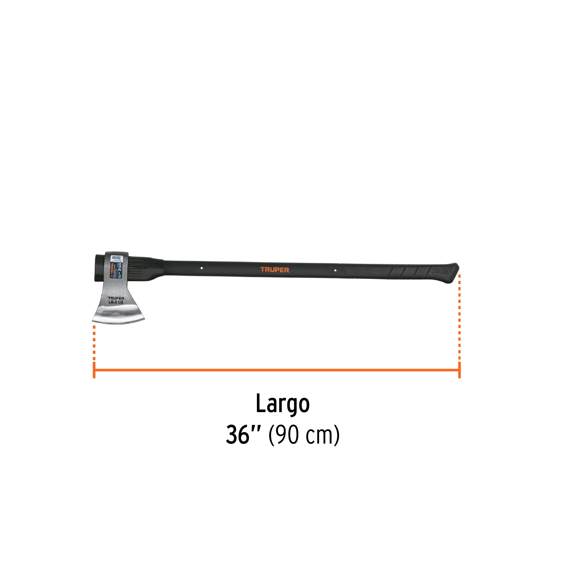 Hacha labor entera 2-1/2 lb, mango de fibra de vidrio 36'