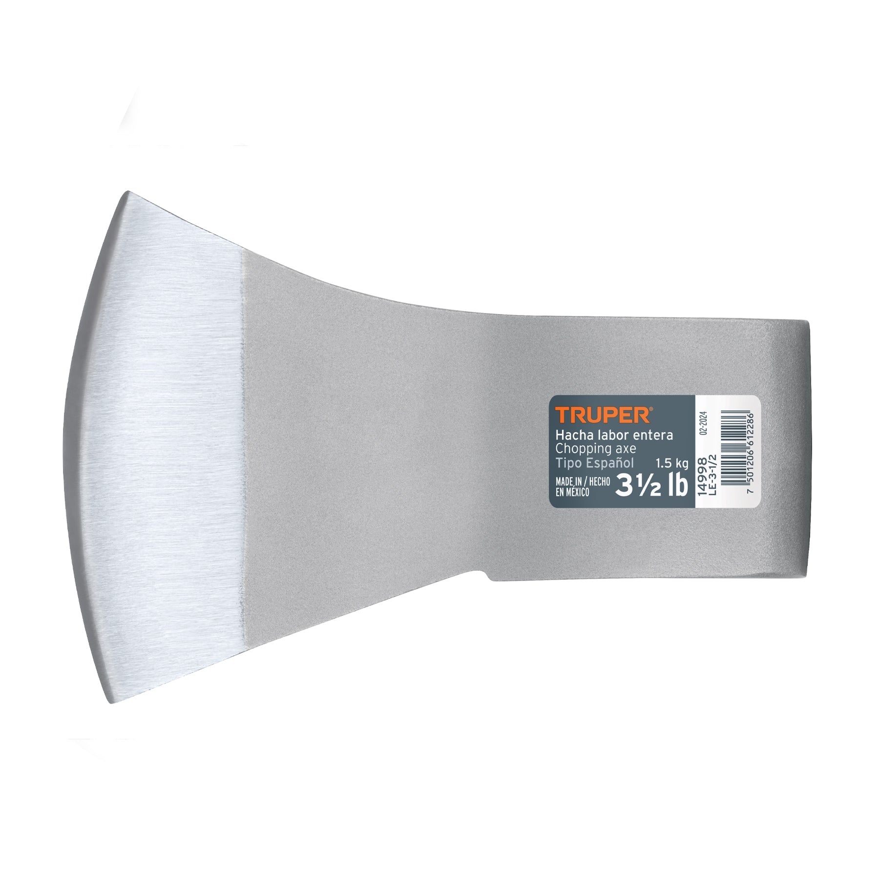 Hacha labor entera, 3-1/2 lb, sin mango