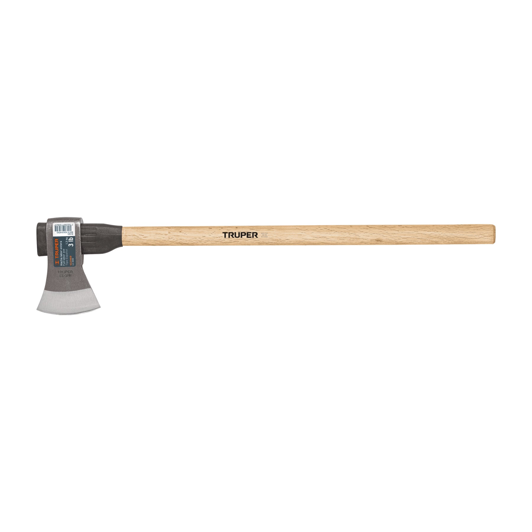 Hacha labor entera 3 lb con mango de madera de 36', Truper