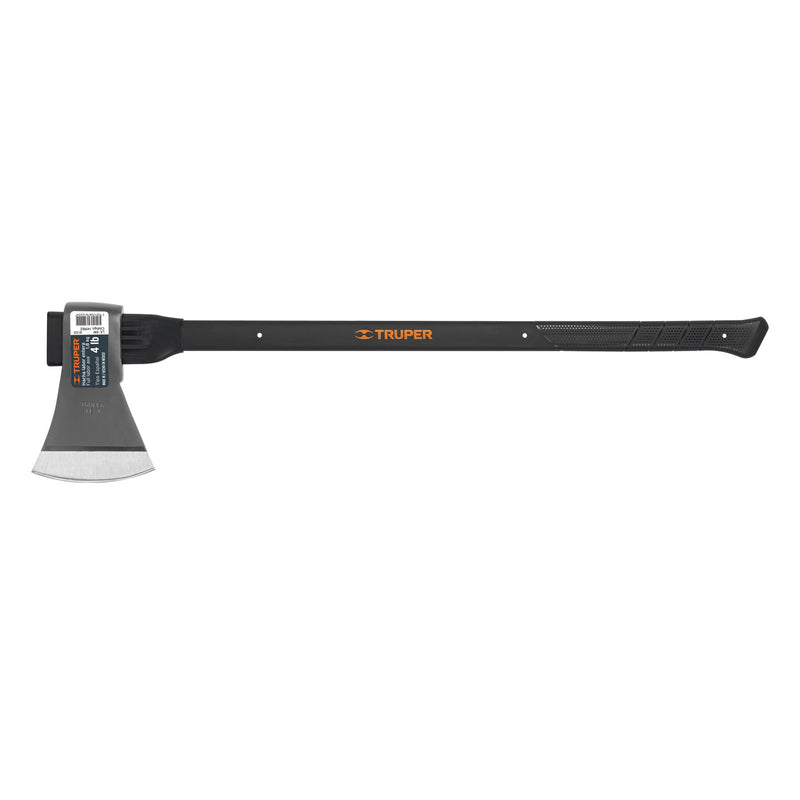 Hacha labor entera 4 lb, mango de fibra de vidrio 36',TRUPER