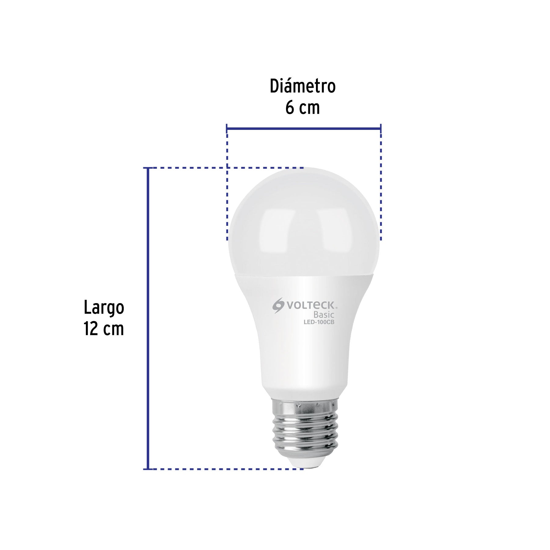 Lámpara de LED tipo bulbo A19 14 W, luz cálida, caja, Basic
