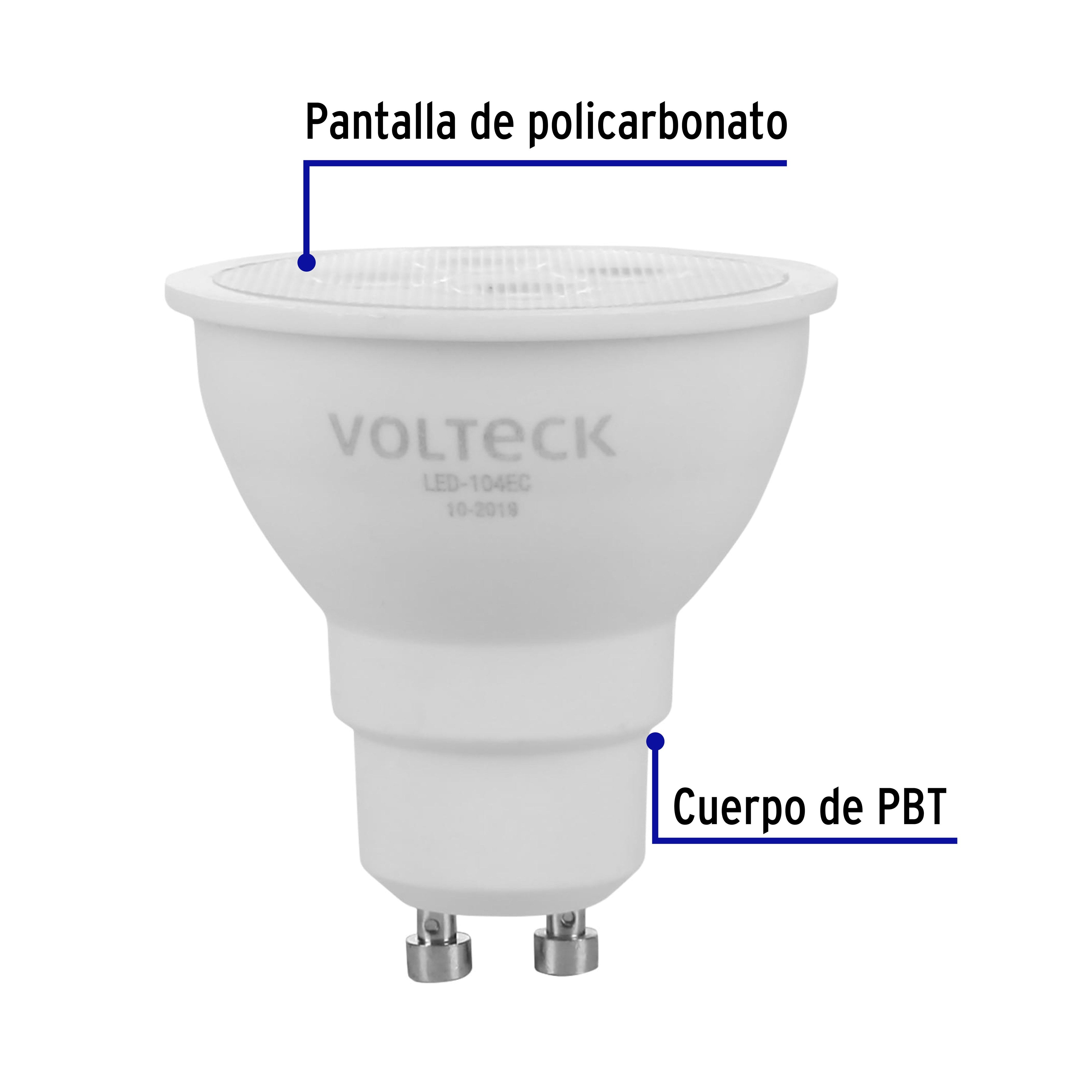 Lámpara de LED, MR16, GU10, 4 W, luz cálida