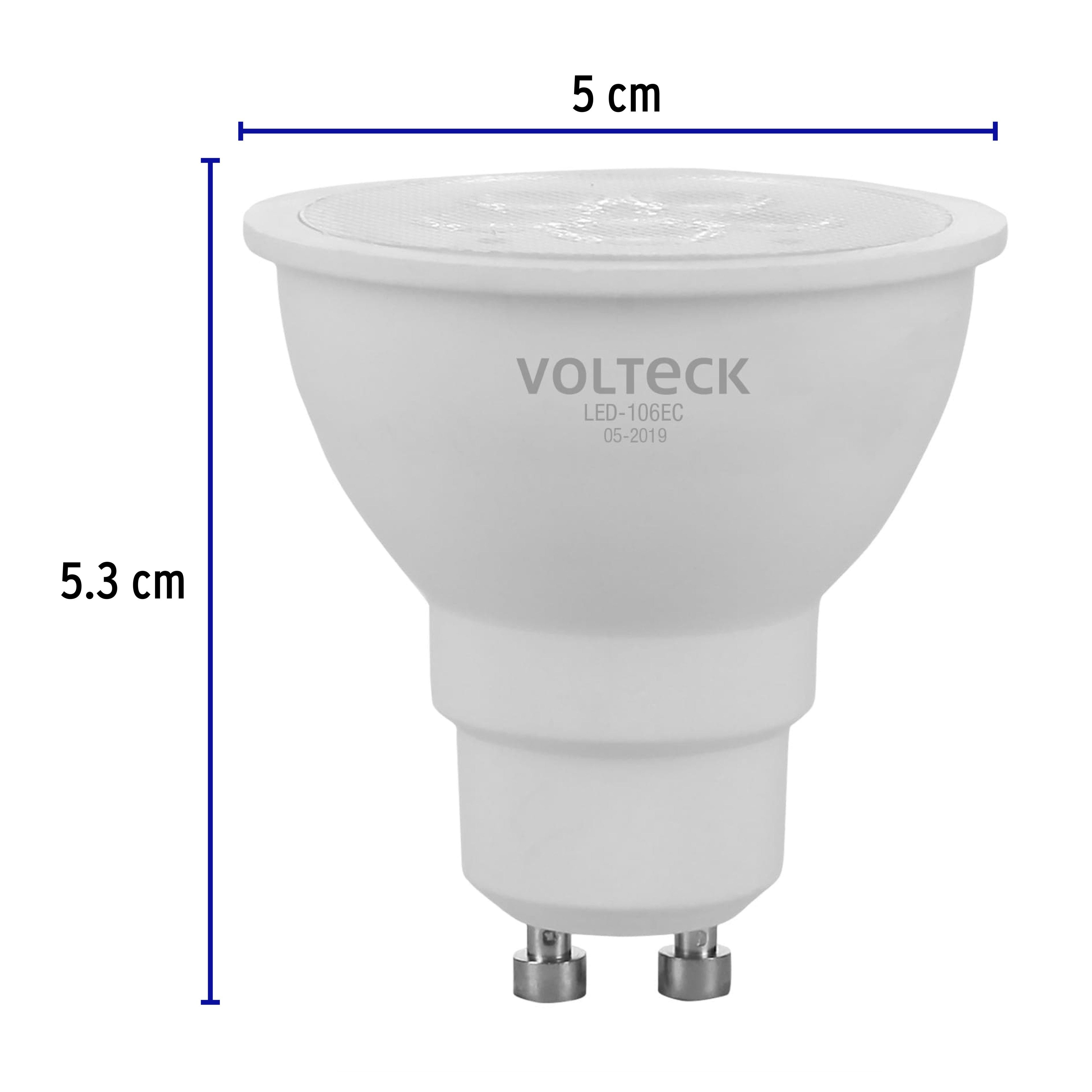 Lámpara de LED, MR16, GU10, 6 W, luz cálida
