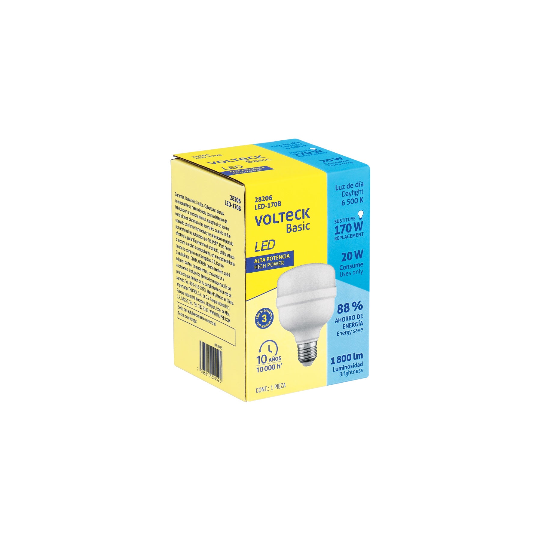 Lámpara LED alta potencia 20W (equiv. 170W) luz de día Basic