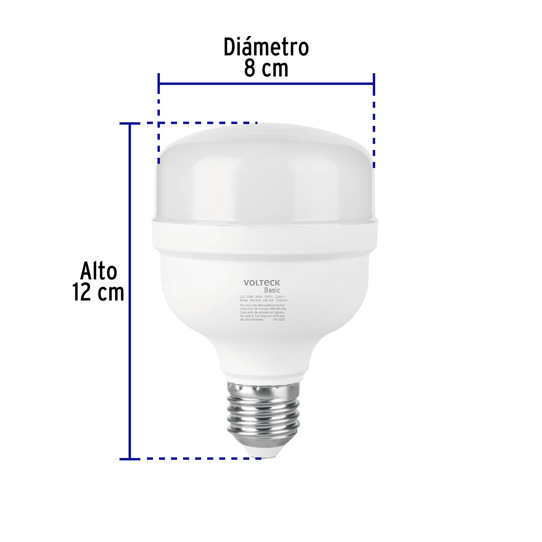 Lámpara LED alta potencia 20W (equiv. 170W) luz de día Basic