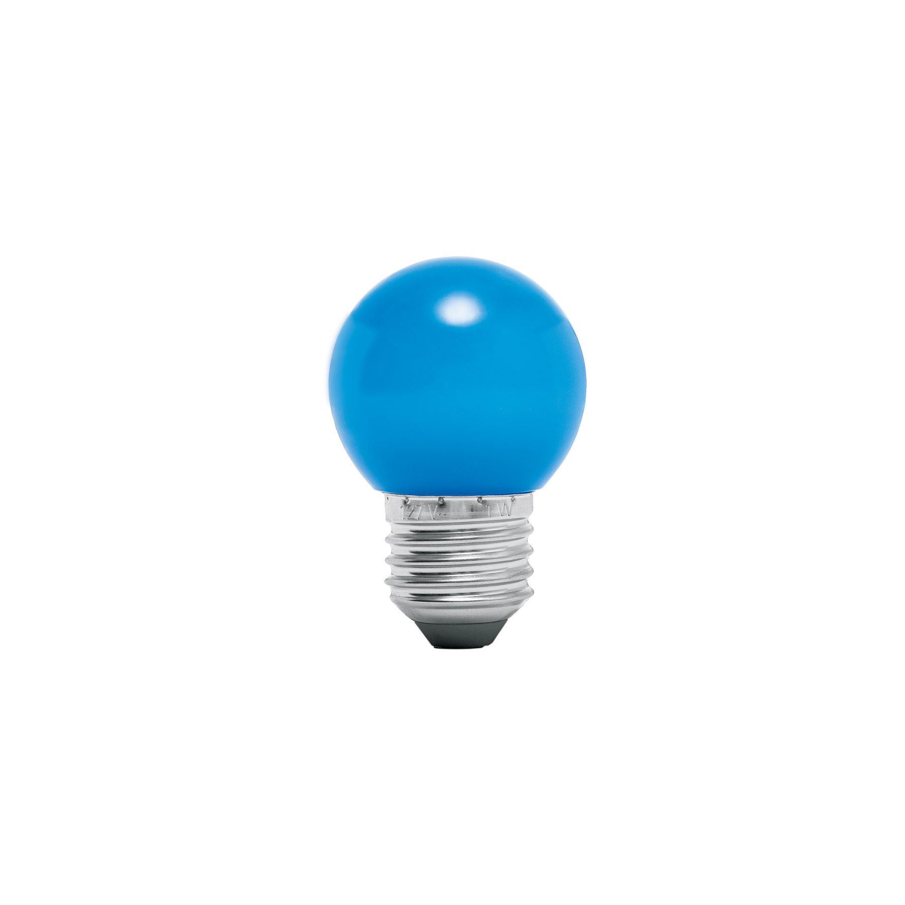 Lámpara de LED, G45, 127 V, 1 W, color azul
