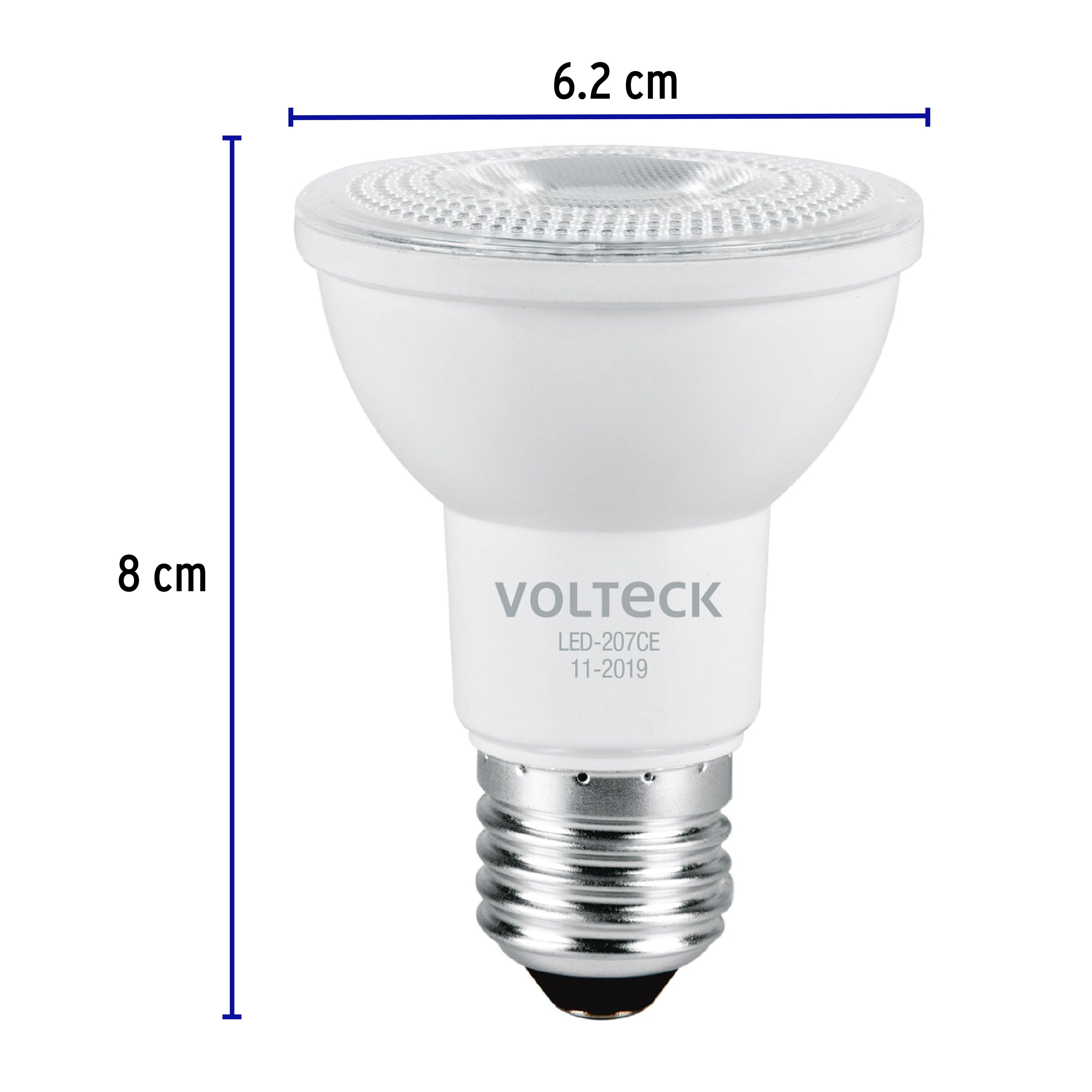 Lámpara de LED, PAR 20, 7 W, luz cálida