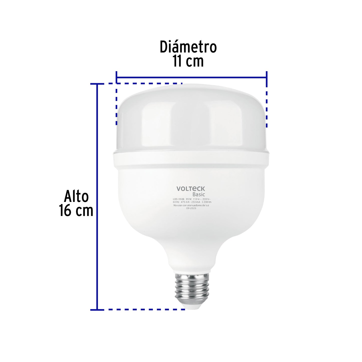 Lámpara LED alta potencia 35W (equiv. 300W) luz de día Basic
