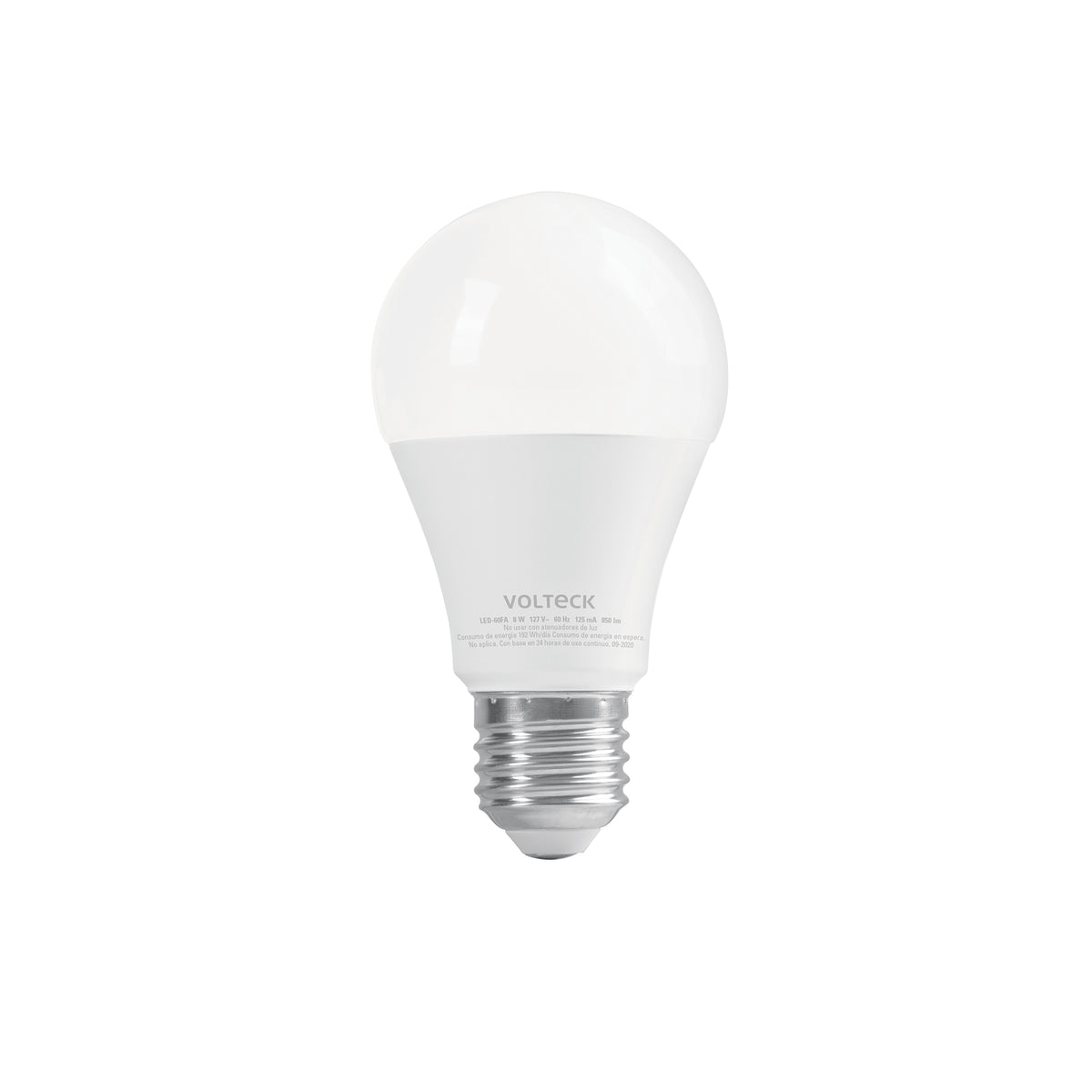 Foco LED tipo bulbo, A19, 9 W luz de día, atenuable