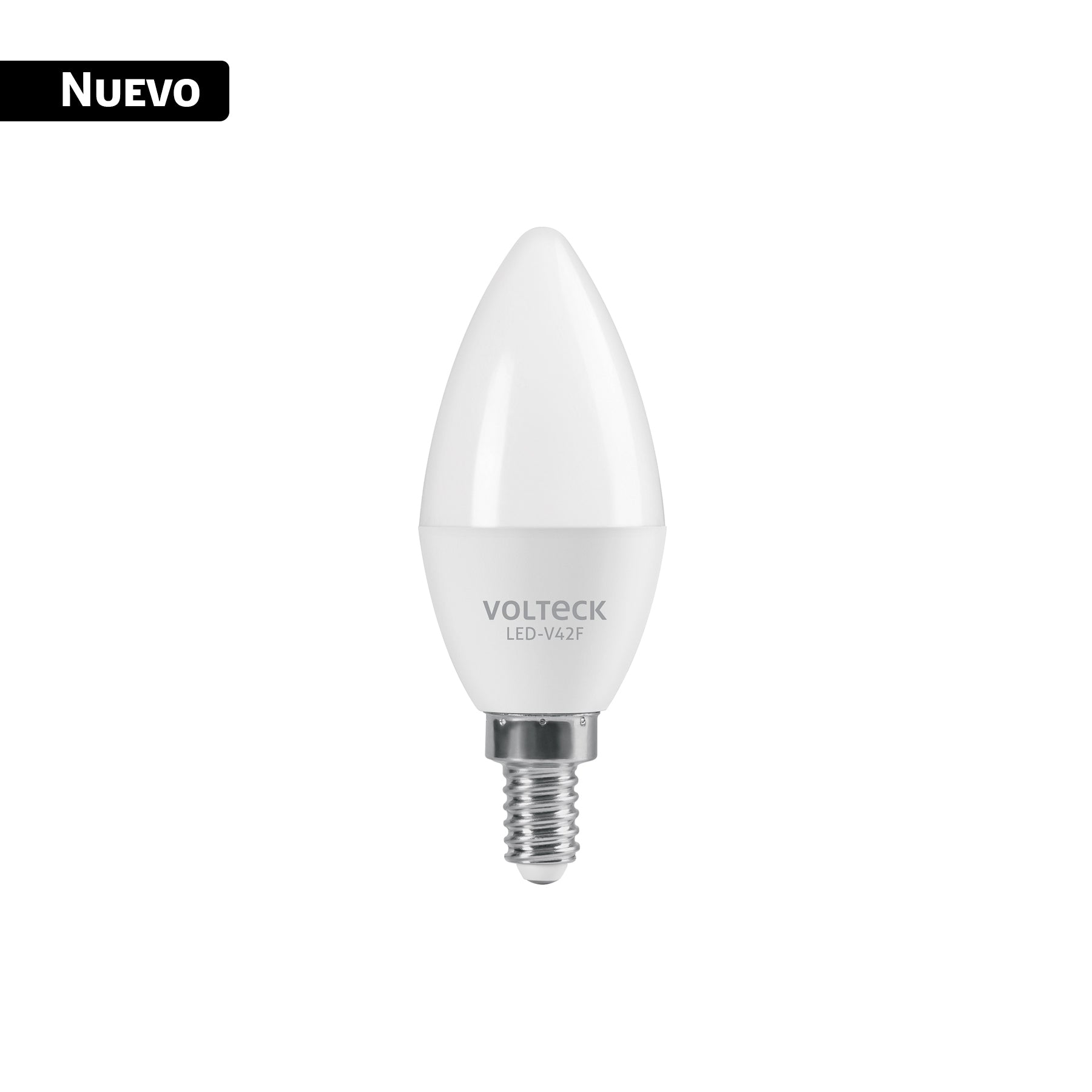 Foco LED tipo vela 4W (25W), luz blanca brillante 6500K, E12