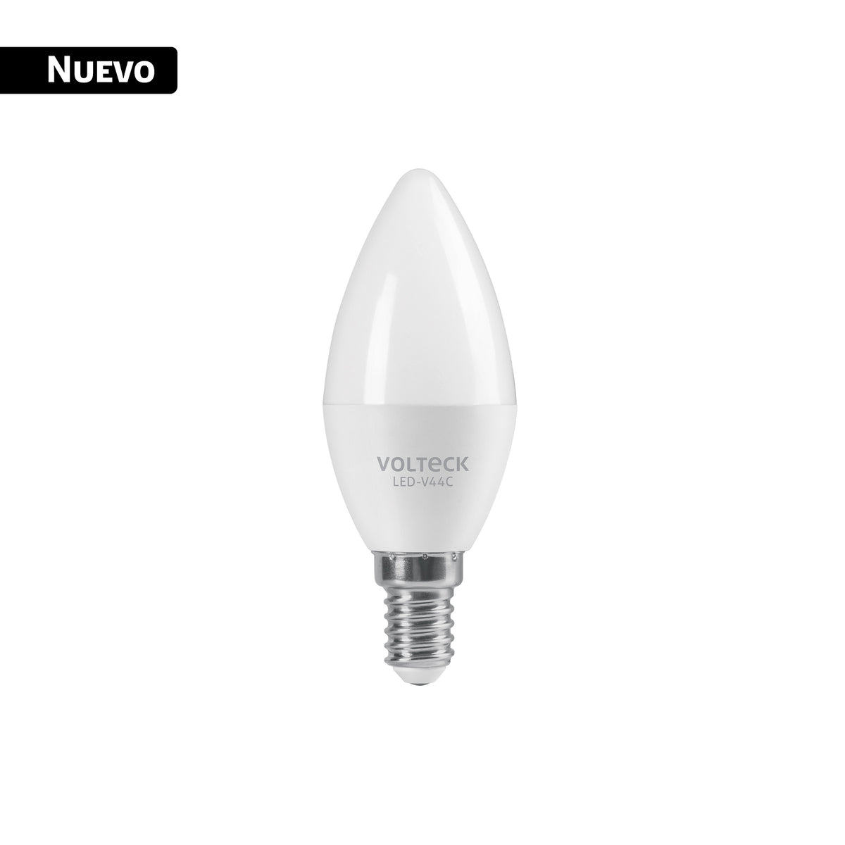 Foco LED tipo vela 4W (25W) 2400K luz ámbar, E14, VOLTECK