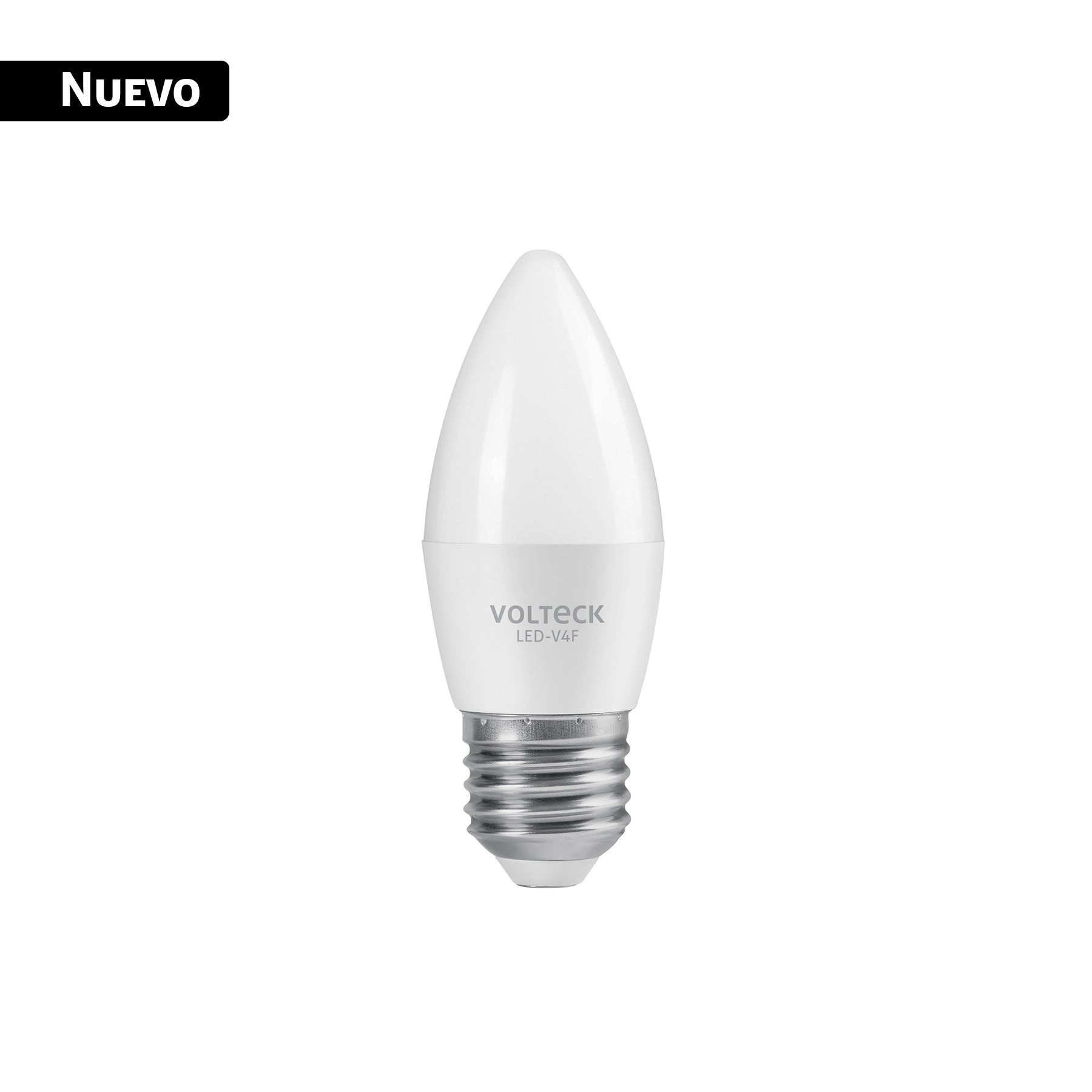 Foco LED tipo vela 4W (25W), luz blanca brillante 6500K, E27