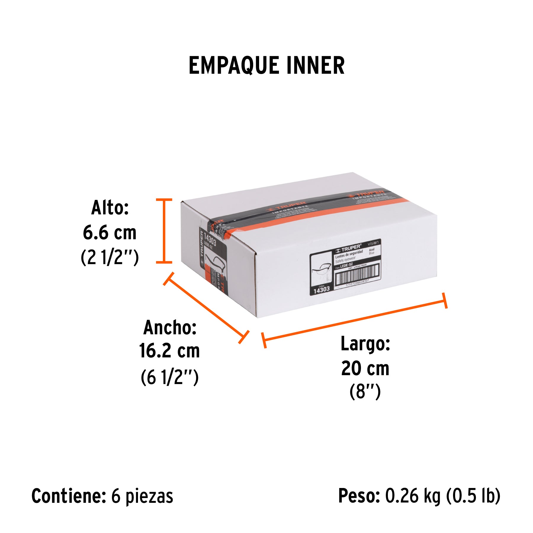 Lentes de seguridad, mica azul, Vision