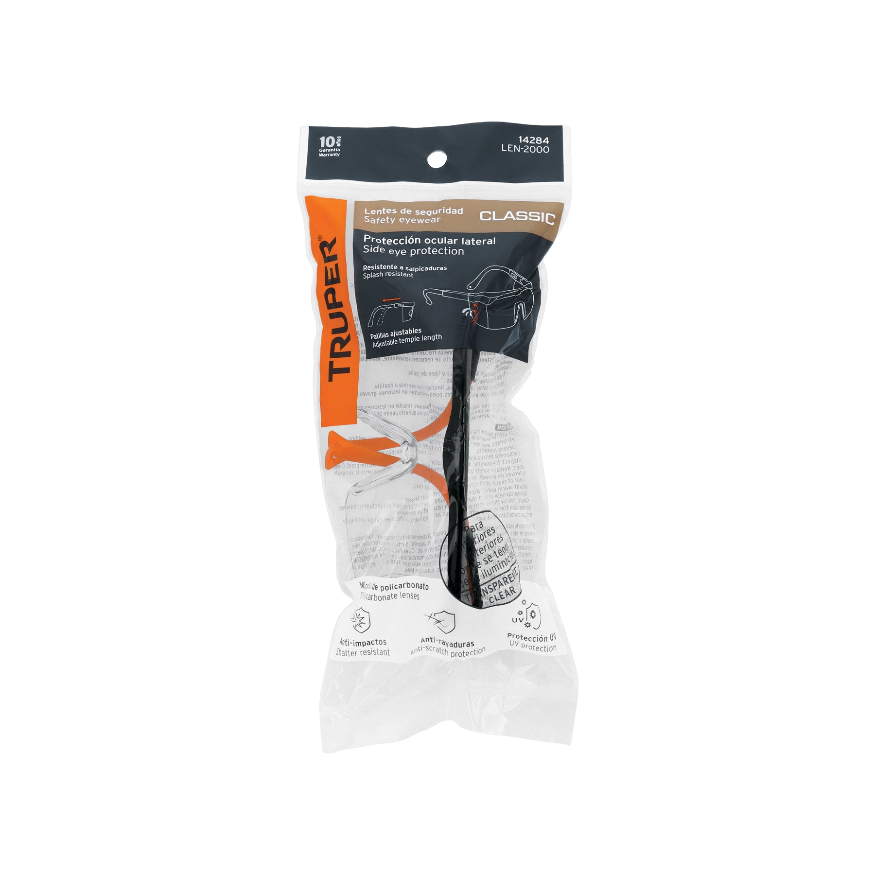 Lentes de seguridad ajustables, mica transparente, Classic