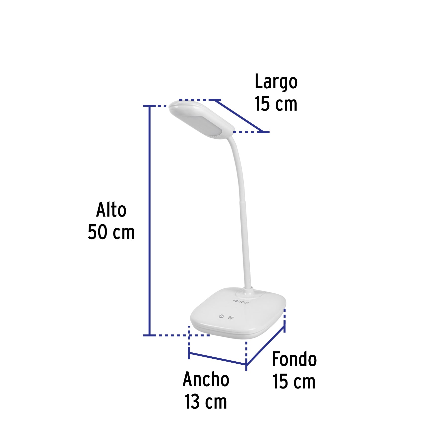 Lámpara de escritorio, blanca, 5W, BF, LED