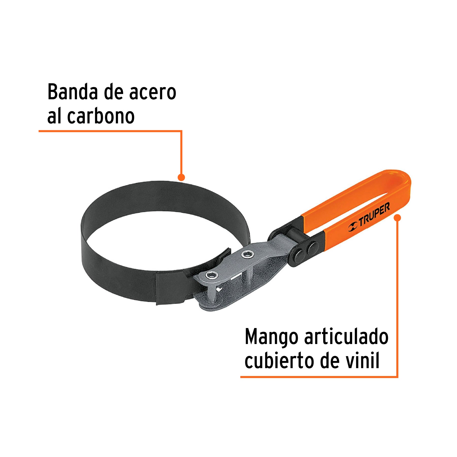 Llave de banda metálica, 3 3/4"