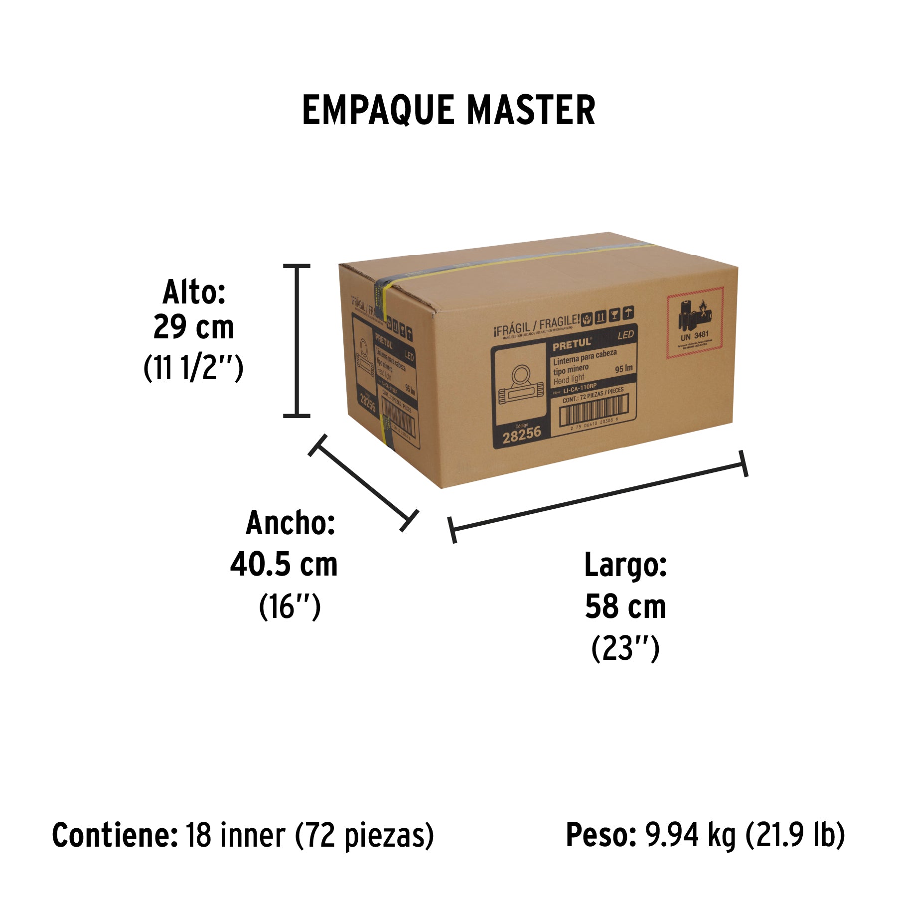Linterna de minero LED con imán, 180 lm, recargable, Pretul